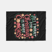 クリスマスに欲しいのはクッキーおもしろいベーキングC フリースブランケット (正面(横))