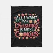クリスマスに欲しいのはクッキーおもしろいベーキングC フリースブランケット (正面)
