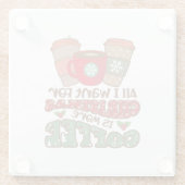 クリスマスに欲しいのはコーヒーだけおもしろいだ ガラスコースター (裏面)