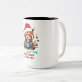 クリスマスに欲しいのはコーヒーだけ ツートーンマグカップ (正面右)