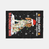 クリスマスに欲しいのはサンタ・ドゥ王のキャリバリーだけだ フリースブランケット (正面(横))