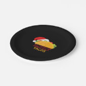 クリスマスに欲しいのはタコス・クリスマスサンタだけだ ペーパープレート (アングル)