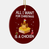 クリスマスに欲しいのはチキンメリークリスマス セラミックオーナメント (右)