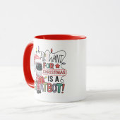 🤖クリスマスに欲しいのはチャットボットのおもしろいミーム マグカップ (正面左)