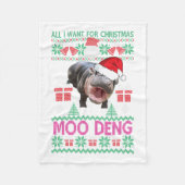 クリスマスに欲しいのはトウモーポタマス フリースブランケット (正面)