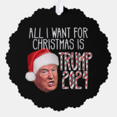 クリスマスに欲しいのはトランプ2024 オーナメントカード (裏面)