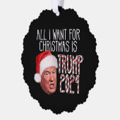 クリスマスに欲しいのはトランプ2024 オーナメントカード (左)