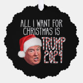 クリスマスに欲しいのはトランプ2024 オーナメントカード (正面)