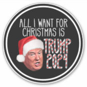 クリスマスに欲しいのはトランプ2024 シール (正面)