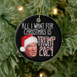 クリスマスに欲しいのはトランプ2024 セラミックオーナメント