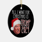 クリスマスに欲しいのはトランプ2024 セラミックオーナメント (右)