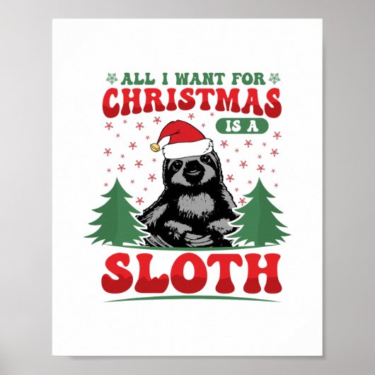 クリスマスに欲しいのはナマケモノだけだ ポスター (正面)