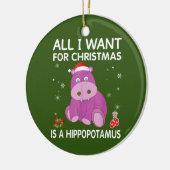 クリスマスに欲しいのはヒッポメリークリスマス セラミックオーナメント (左)