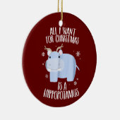 クリスマスに欲しいのはヒポポタムスだけ セラミックオーナメント (右)