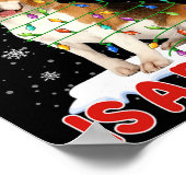 クリスマスに欲しいのはビーグルSanta Hat Dog L ポスター (角)