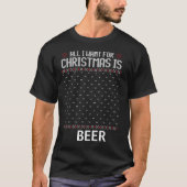 クリスマスに欲しいのはビールメンズ Tシャツ (正面)