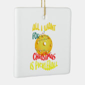 クリスマスに欲しいのはピクルボールおもしろいレトロ セラミックオーナメント (右)