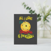クリスマスに欲しいのはピクルボールおもしろいレトロ ポストカード (スタンド正面)