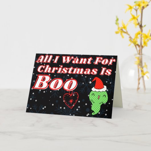 クリスマスに欲しいのはブーカードだけだ カード (黄色い花)