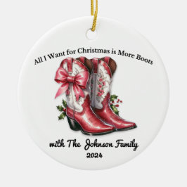 クリスマスに欲しいのはブーツだけさ セラミックオーナメント