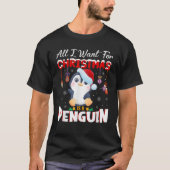 クリスマスに欲しいのはペンギンの動物のオブジェ Tシャツ (正面)
