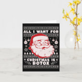 クリスマスに欲しいのはボトックス・サンタの醜いクリスマス カード (黄色い花)