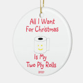 クリスマスに欲しいのは僕の二枚使い転がだ セラミックオーナメント (左)