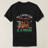 クリスマスに欲しいのは列車のクリスマストライだけだ Tシャツ (デザイン正面)