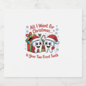 クリスマスに欲しいのは前歯が二本だけよ。 スパークリングワインラベル (シングルラベル)