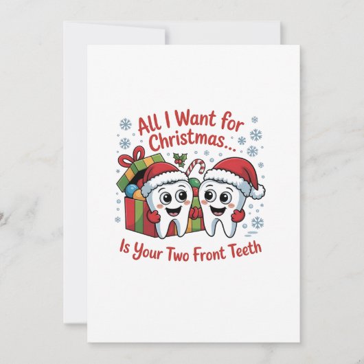クリスマスに欲しいのは前歯が二本だけよ。 招待状 (正面)