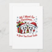 クリスマスに欲しいのは前歯が二本だけよ。 招待状 (正面/裏面)
