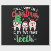 クリスマスに欲しいのは前歯2本 ラッピングペーパー (フラット)