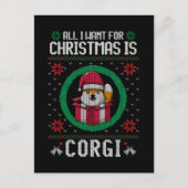 クリスマスに欲しいのは可愛いコルギだけ シーズンポストカード (正面)
