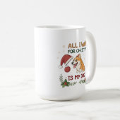 クリスマスに欲しいのは愛犬だけ アート コーヒーマグカップ (正面右)