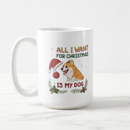クリスマスに欲しいのは愛犬だけ アート コーヒーマグカップ