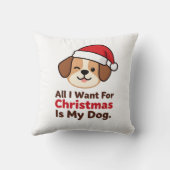 クリスマスに欲しいのは愛犬だけ 犬のイラスト クッション (裏面)