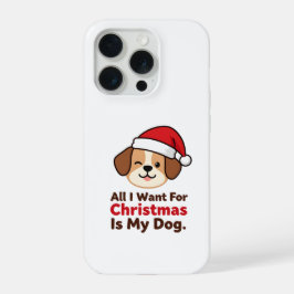 クリスマスに欲しいのは愛犬だけ 犬のイラスト iPhone 15 PROケース