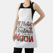 クリスマスに欲しいのは抹茶グリーンコーヒーだけ エプロン (インサイチュ)