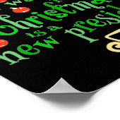 クリスマスに欲しいのは新しい大統領クリスマスツリー ポスター (角)