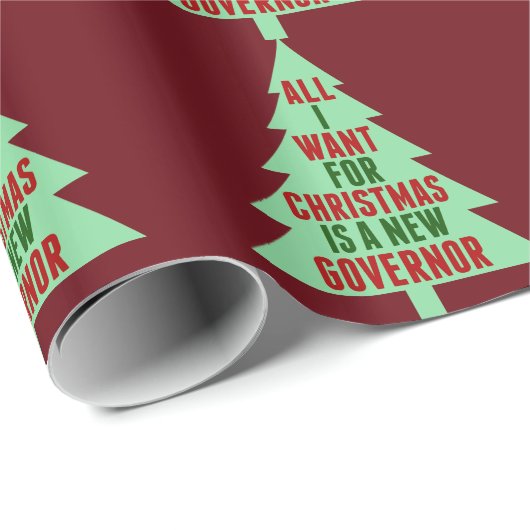 クリスマスに欲しいのは新しい知事おもしろい ラッピングペーパー (ロールコーナー)