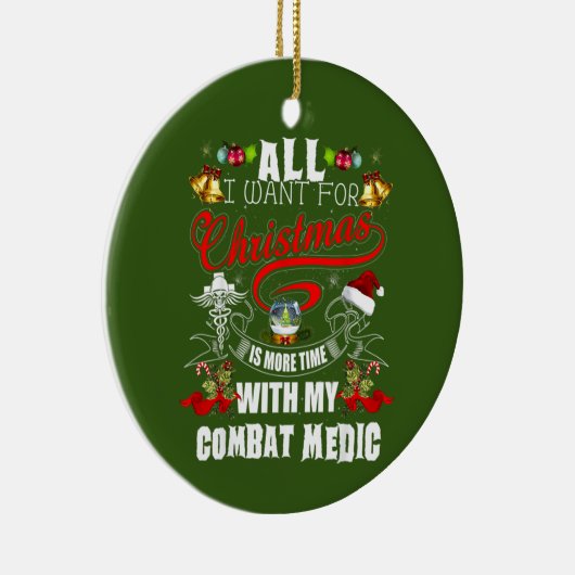 クリスマスに欲しいのは櫛で時間を稼ぐだけだ セラミックオーナメント (右)