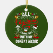 クリスマスに欲しいのは櫛で時間を稼ぐだけだ セラミックオーナメント (正面)