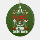 クリスマスに欲しいのは櫛で時間を稼ぐだけだ セラミックオーナメント (左)