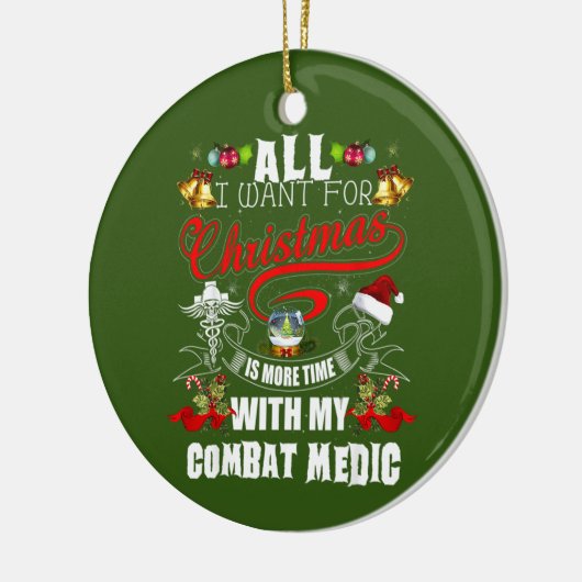 クリスマスに欲しいのは櫛で時間を稼ぐだけだ セラミックオーナメント (左)