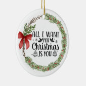 クリスマスに欲しいのは水の色のリース セラミックオーナメント (右)