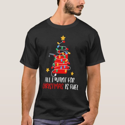 クリスマスに欲しいのは燃料ガスのクリスマスライグだけだ Tシャツ (正面)