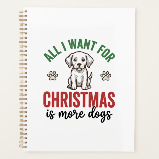 クリスマスに欲しいのは犬が増えること ヴィンテージ プランナー手帳 (正面)