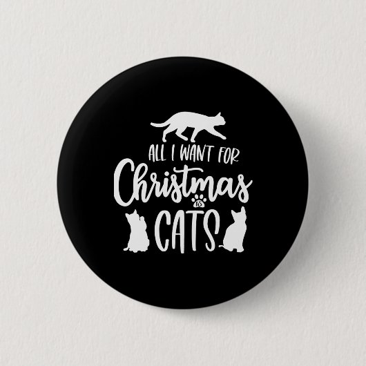 クリスマスに欲しいのは猫だけだ 缶バッジ (正面)