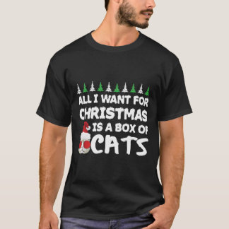 クリスマスに欲しいのは猫の箱クラシックだけ Tシャツ