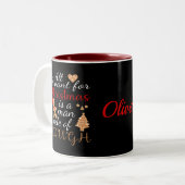 クリスマスに欲しいのは生地製の男だけだ ツートーンマグカップ (正面左)